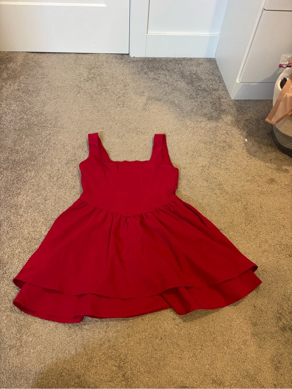 Fashion Nova Ava Corset Micro Mini Dress in Red